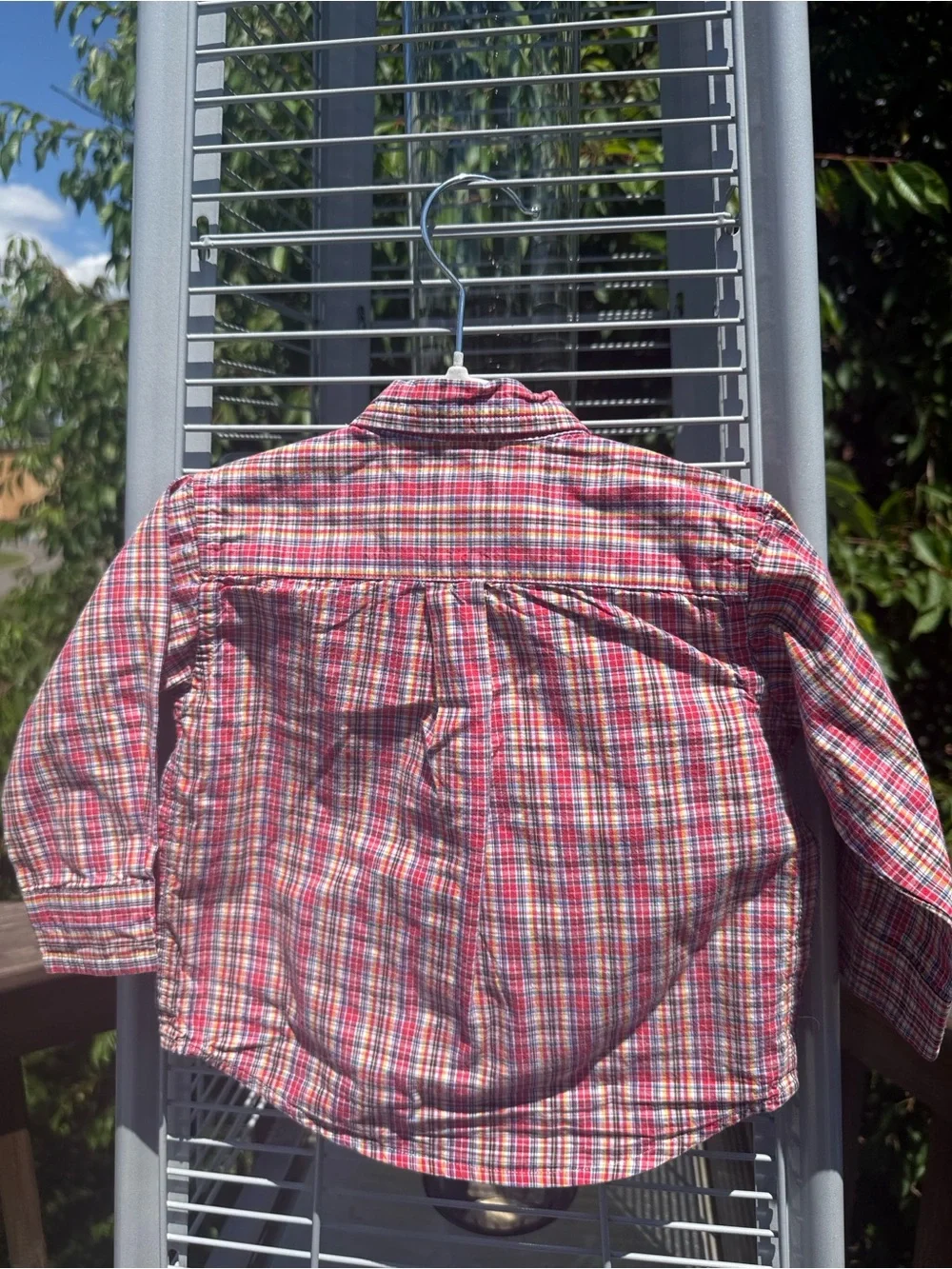 Ralph Lauren Boys Red Multicolor Plaid Button-Down Shirt